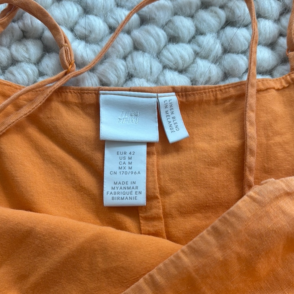 H&M Orange Ruched Sundress - Picture 2 of 3